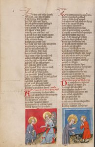 Jesus vor Maria und Joseph; Jesus und ein Kind mit einem zerbrochenen Krug