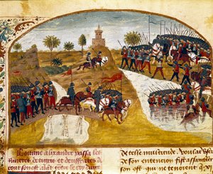 König Alexander der Große und seine Armee überqueren den Tigris und den Euphrat von Unknown artist