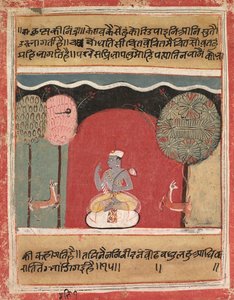 Krishnas Schlaflosigkeit, Seite aus einem Rasikapriya