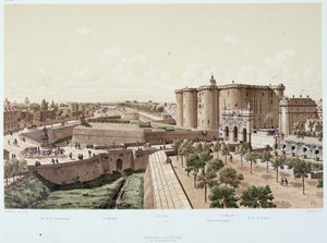 Die Bastille im Jahr 1740 (das Gefängnis) - aus „Paris à travers les âges“, Ende 19. Jahrhundert