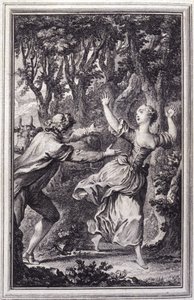 La Clochette - in „Tales et nouvelles en vers“ von Jean La Fontaine. 1762 von Unknown artist