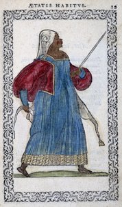 Die Maurin - in „Habits et effigies“ von Jean Sulperius von Unknown artist
