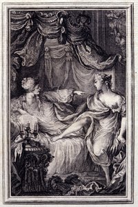 Die verliebte Kurtisane - in „Tales et nouvelles en vers“ von Jean La Fontaine. 1762 von Unknown artist