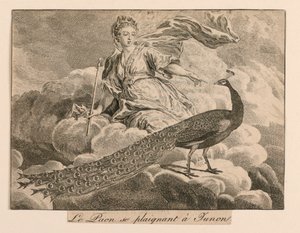 "Der Pfau beklagt sich bei Juno" aus La Fontaines Fabeln