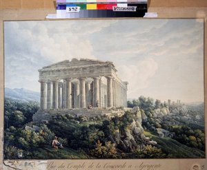Der Tempel der Concordia in Agrigent von Unknown artist