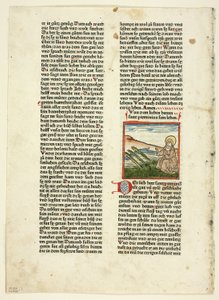 Leben des Heiligen Pirminius aus Heiligenleben, Winterteil, Tafel 1 aus Holzschnitten aus Büchern des 15. Jahrhunderts von Unknown artist