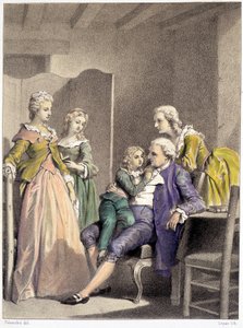 Louis XVI., Marie Antoinette und Louis XVII. im Tempel eingeschlossen