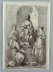 Madonna mit Heiligen von Unknown artist