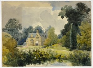 Herrenhaus vom Teich aus gesehen
