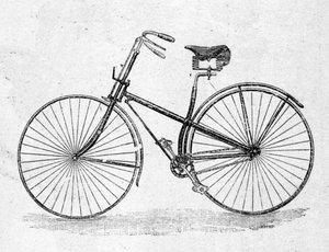 Modell eines Fahrrads mit geradem Rahmen