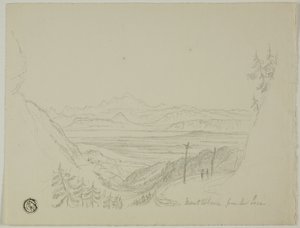 Mont Blanc vom Jura aus von Unknown artist