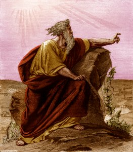 Moses betrachtet das Gelobte Land vom Pisgah, Berg Nebo