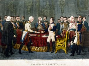 Napoleon I. (1769 - 1821) traf Alexander I. in Erfurt im Jahr 1808
