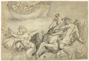Neptun beruhigt den von Äolus gegen Aeneas entfesselten Sturm ("Quos Ego") von Unknown artist