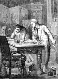 Nicholson und Carlisle zersetzen Wasser durch die Batterie von Volta, London, 2. Mai 1800 von Unknown artist