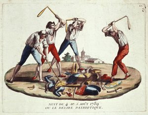 Nacht vom 4.-5. August 1789 oder patriotischer Wahnsinn, späte 18. Jahrhundert von Unknown artist
