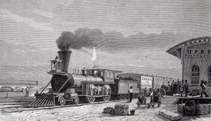 Bahnhof Omaha, Ausgangspunkt der Pazifikbahn - in „Tour du monde“ von Unknown artist