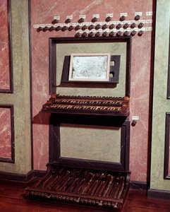 Orgel der Marienkirche, Bonn, Deutschland, die Ludwig van Beethoven (1770-1827), deutscher Komponist, als Kind spielte. Beethoven-Museum, Bonn