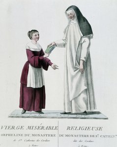 Waise und religiöse elende Jungfrau des Klosters St. Catherine des Cordiers in Rom