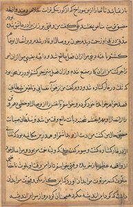 Seite aus Geschichten eines Papageis (Tuti-nama): Textseite von Unknown artist