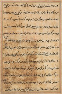 Seite aus Geschichten eines Papageis (Tuti-nama): Textseite von Unknown artist