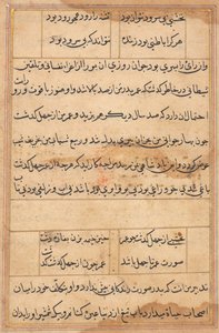 Seite aus Geschichten eines Papageis (Tuti-nama): Textseite von Unknown artist
