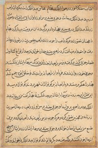 Seite aus Geschichten eines Papageis (Tuti-nama): Textseite von Unknown artist