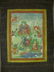 Gemaltes Banner (Thangka) aus einem Set von sieben zu Ehren von Gayadhara, einem Sakya Pandit aus Indien von Unknown artist