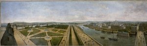 Panorama von Paris vom Dach des Pavillon de Flore in den Tuilerien, ca. 1833 von Unknown artist