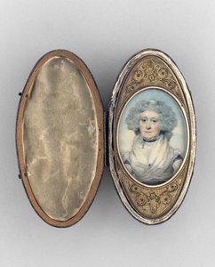 Patchbox mit Porträt einer Frau, um 1780 von Unknown artist