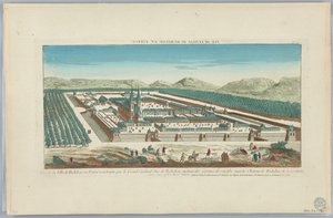 Guckkasten, Vue de la Ville de Richelieu en Poitou construitte par le Grand Cardinal Duc de Richelieu, au Bout des Parteres de Sougid et Superbe Chateau de Richelieu de la Conduitte, Nr. 147
