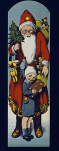 Weihnachtsmann, Karton verteilt in der Verpackung von Lebkuchen. Ende 19. Jahrhundert von Unknown artist