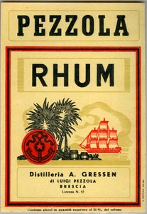 Pezzola Rum Alkoholwerbung von Unknown artist