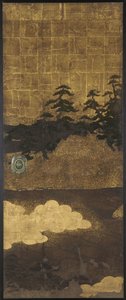 Kiefern, Wasser und Wolken von Unknown artist