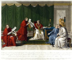 Pius VII. (1742 - 1823) schrieb an Kardinal Consalvi das Konkordat zwischen dem Heiligen Stuhl und Frankreich am 15. Juli von Unknown artist