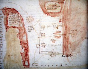 Plan von Antiochia (Antakya), Stadt der Türkei - in „Peregrinationem in Terram Sanctam“