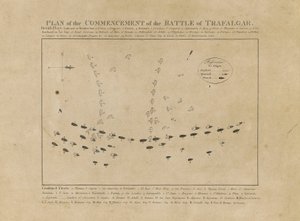 Plan des Beginns der Schlacht von Trafalgar