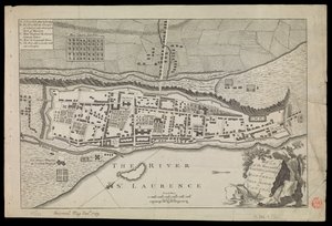 Plan der Stadt und Befestigungen von Montreal oder Villa Marie in Kanada