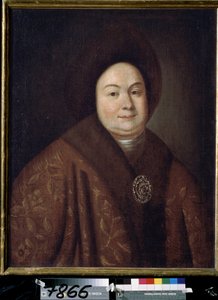 Porträt der Zarin Eudoxia Feodorovna Lopukhina, Ehefrau von Peter I. von Russland