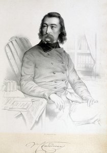 Porträt von Barthelemy Prosper Enfantin, genannt le Père Enfantin (1796-1864), Saint-Simonianer von Unknown artist