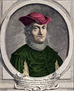 Porträt von Baruch Spinoza (1632-1677), niederländischer Philosoph. Auch bekannt als Bento de Espinosa oder Benedictus de Spinoza oder Benoit de Spinoza. Gravur des 18. Jahrhunderts von Unknown artist
