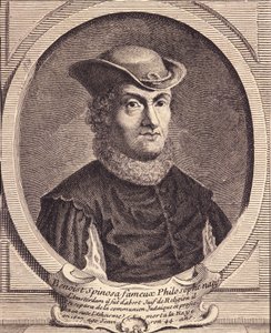 Porträt von Baruch Spinoza (1632-1677), niederländischer Philosoph. Gravur aus dem 18. Jahrhundert. von Unknown artist