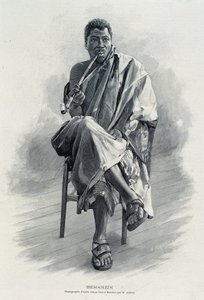 Porträt von Behanzin (1844-1900), König von Dahomey (heutiges Benin). von Unknown artist