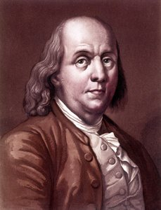 Porträt von Benjamin Franklin (1706-1790), amerikanischer Philosoph, Physiker und Botschafter von Unknown artist