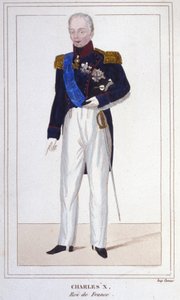 Porträt von Karl X., König von Frankreich (1757 - 1836) Gravur von 1830 von Unknown artist