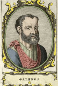 Porträt von Claude Galien (Claudio Galeno oder Claudius Galenus oder Galen, ca. 131 - ca. 201), griechischer Arzt. Gravur aus dem 18. Jahrhundert von Unknown artist
