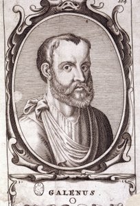 Porträt von Claude Galien (Klaudios Galenos oder Claudio Galeno oder Claudius Galenus oder Galen, ca. 131 - ca. 201), griechischer Arzt. Gravur aus dem 18. Jahrhundert von Unknown artist