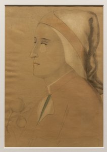 Porträt von Dante nach dem Fresko in der Bargello-Kapelle, nach 1840 von Unknown artist