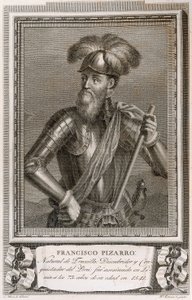 Porträt von Francisco Pizarro (Gravur) von Unknown artist