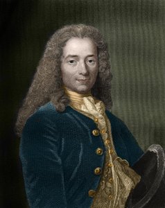 Porträt von François-Marie Arouet, genannt Voltaire (1694 - 1778), französischer Schriftsteller und Philosoph.